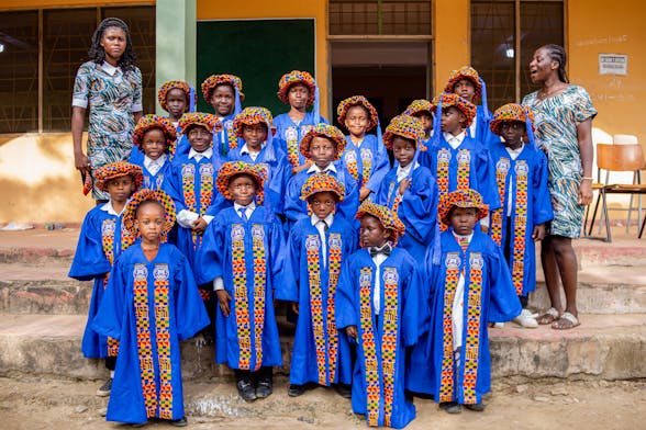 Ghanaian classroom reading activity